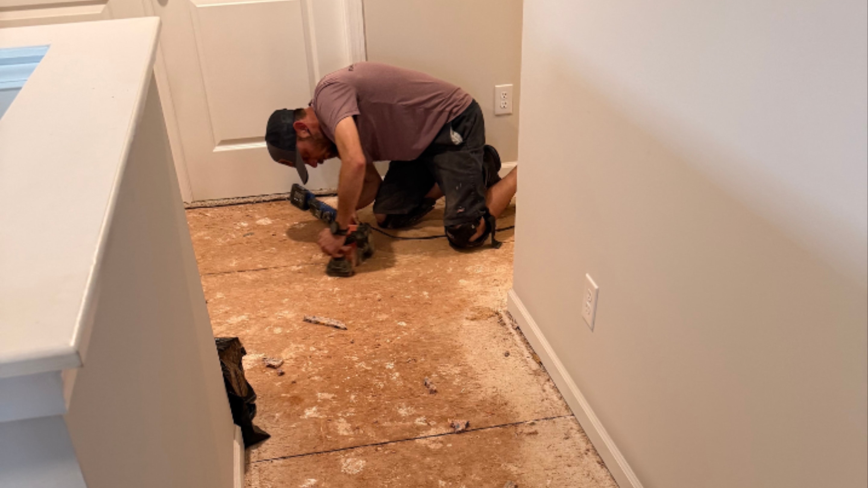 Whole-Home Laminate Install before